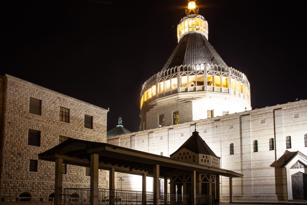 the Church of the Annunciation, donated by Catholic communities worldwide