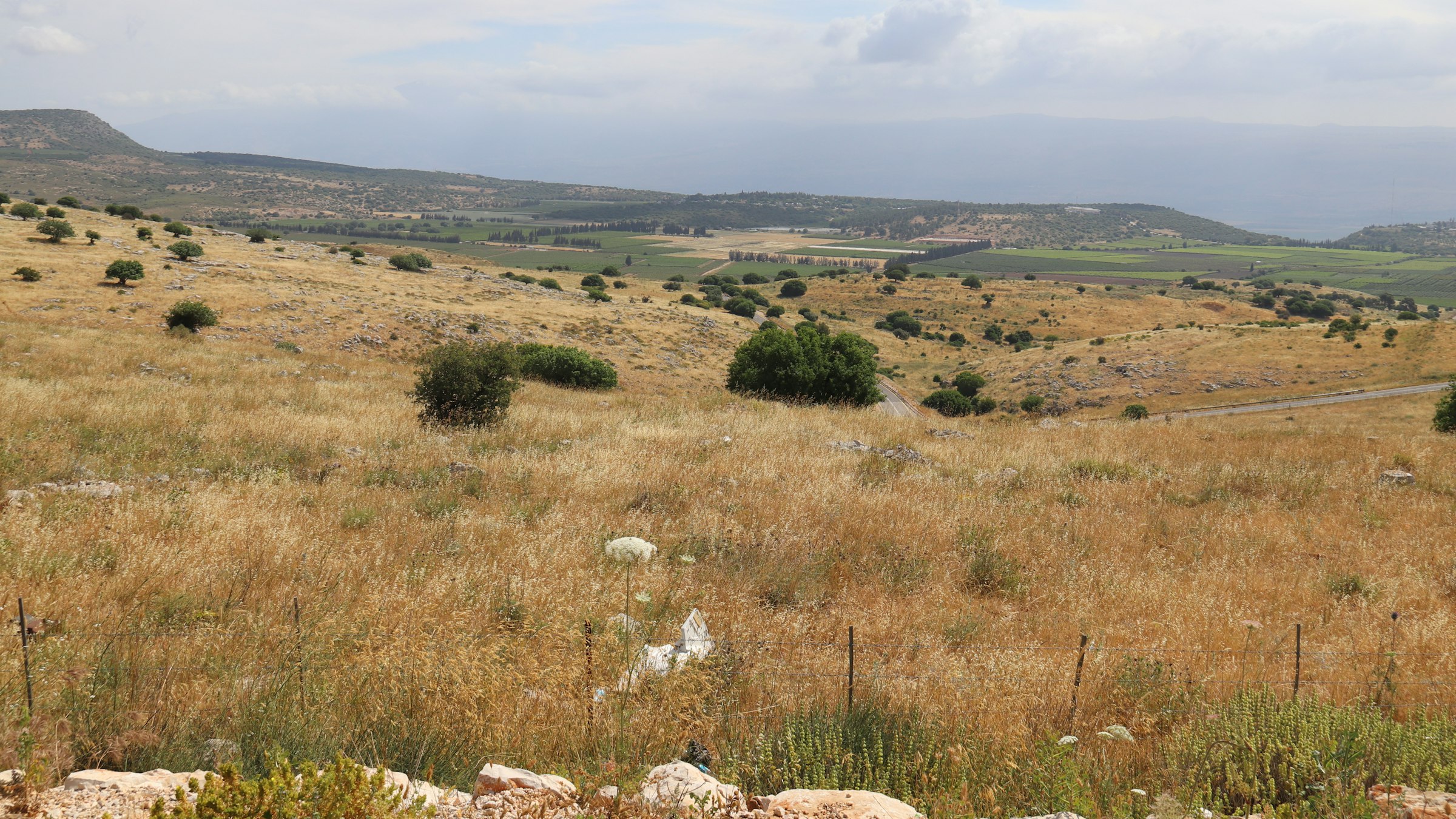 Green landscape at the foot of Mount Hermon near Banias in northern Israel
