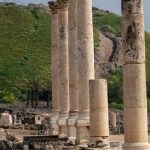 Ancient Roman columns and ruins in Israel like those at Beit Shean