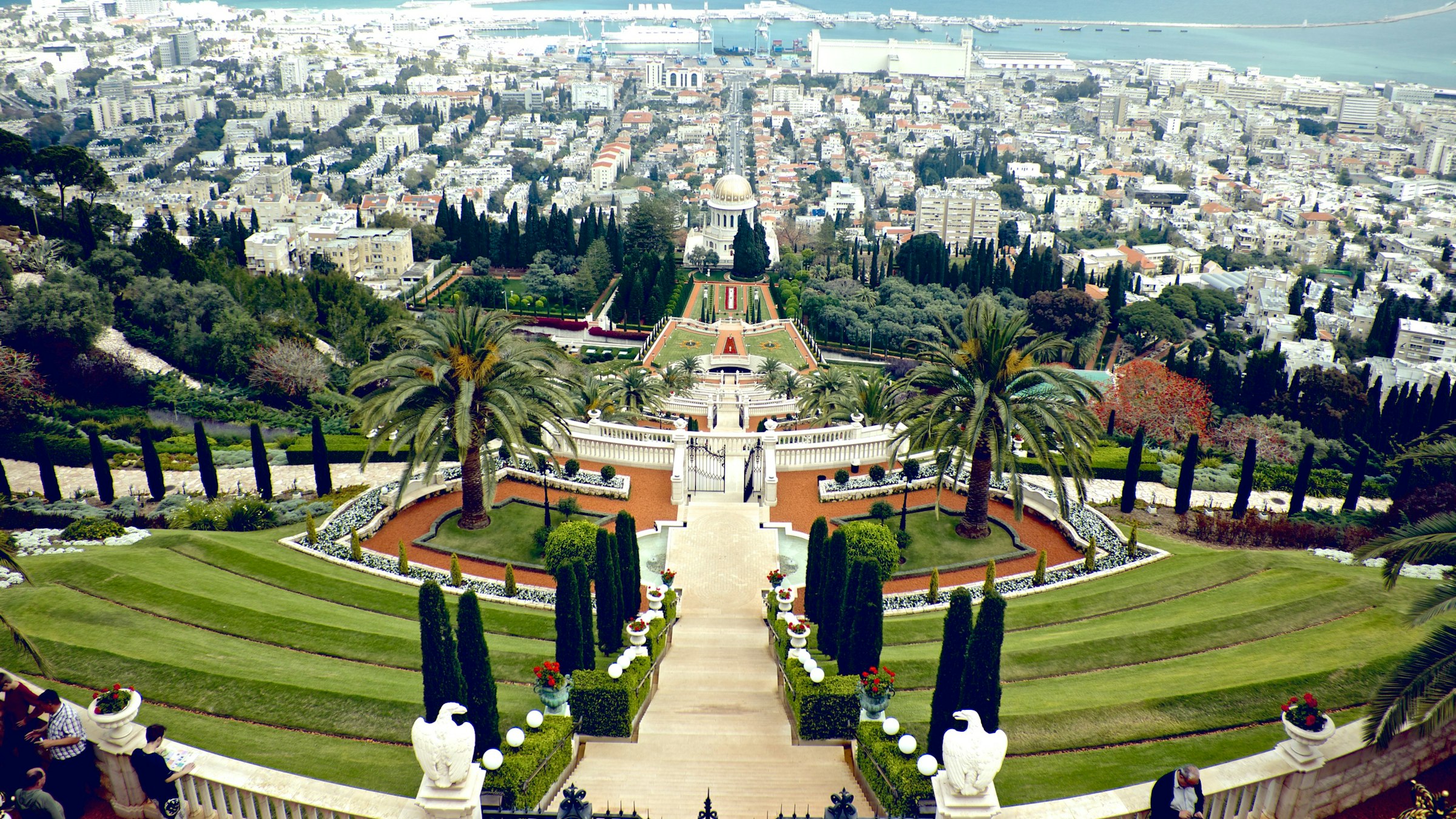 The Bahai Gardens and Shrine of the Bab on the slopes of Haifa
