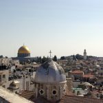 The golden Dome of the Rock on the Temple Mount in the Old City of Jerusalem