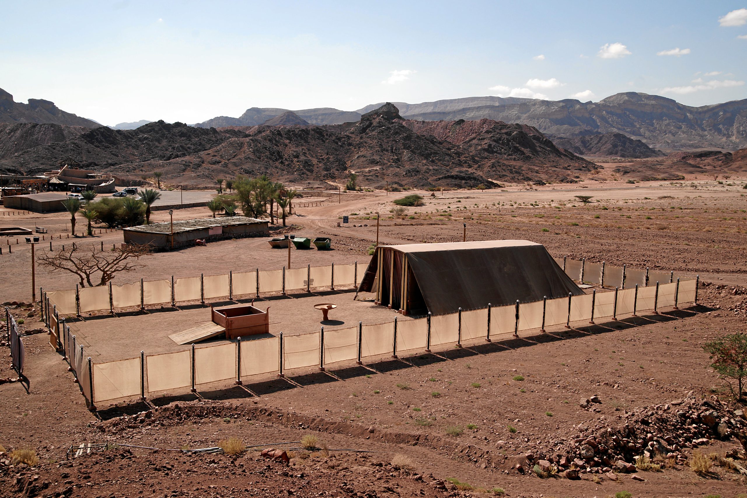 The full-scale Tabernacle replica at Timna Park in the desert